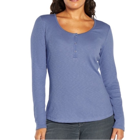 NWT Eddie Bauer Scoop Snap Henley - Picture 1 of 7